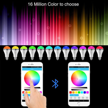 Bluetooth Smart LED Light Bulb with Speaker, Dimmable Multi-Color Changing Light