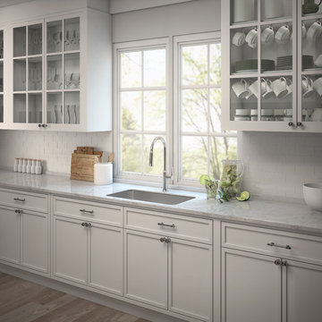 Combo: KRAUS Outlast 31.5" Kitchen Sink, Nola Faucet and Soap Dispenser, Stainle