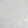 Hedgerow Wallpaper, Grey/Pale Gold