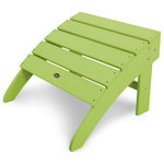 POLYWOOD - Cape Cod Ottoman, Lime - Theres no way to fully enjoy the experience of the Yacht Club Adirondack without the laid-back luxury of the Trex Outdoor Furniture Yacht Club Ottoman. Your legs and feet will delight in the comfort this curved ottoman adds to your outdoor living space. Its durable, easy to maintain and comes in a variety of attractive, fade resistant colors designed specifically to coordinate with your Trex deck. Backed by a 20-year warranty, this ottoman is constructed of solid HDPE lumber that wont rot, crack or splinter. Nor will it ever need to be painted or stained. Weather, food and beverage stains, and environmental stresses are no match for this ottoman.