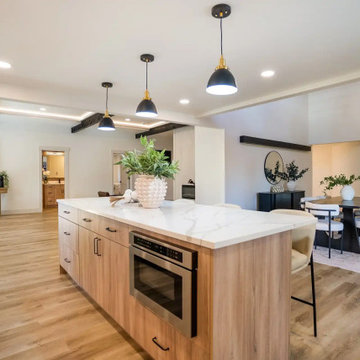 Island with Built-In Microwave Drawer Looking to Dining Room – Beacon Hill