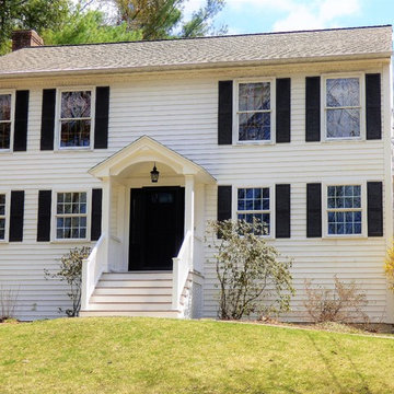 Front Entry Composite and PVC Portico, ProVia Entry Door and Window Replacement