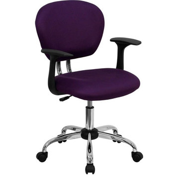 Flash Furniture Mesh Chair, Purple, H-2376-F-PUR-ARMS-GG