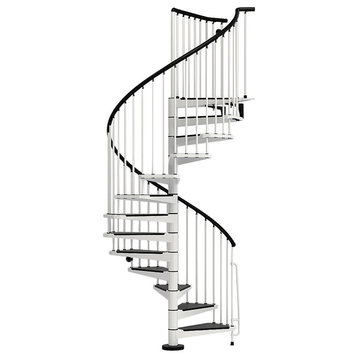 CIVIK Spiral Staircase Kit, White, 55"