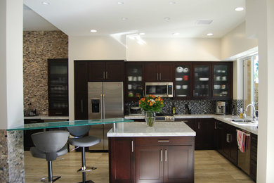 Example of a transitional kitchen design in Other