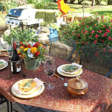 Fall Garden Party Table Setting