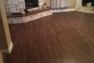 Example of a family room design in Austin
