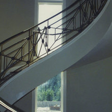 wood and iron railings