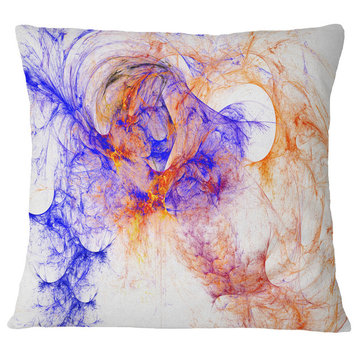 Wings of Angels Blue Abstract Throw Pillow, 18"x18"