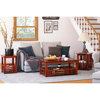 Yantis Mission Style Rustic Solid Wood 3 Piece Coffee Table Set