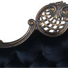 Settee La Rochelle French Lace Carved Rococo Antiqued Gold Wood Black