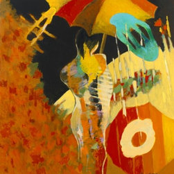 Woman with Umbrella by Paul Chang - Artwork