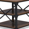 Grayson Vintage-Style Industrial Occasional End Table, Antique Bronze