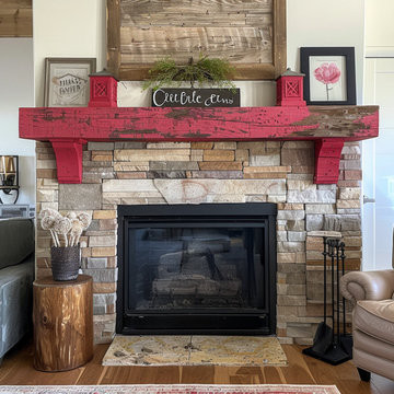 Colored Fireplace Mantels