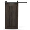 Real Solid Hardwood Vertically Sliding Barn Door, Finiished, 44"x84"inches, Andi