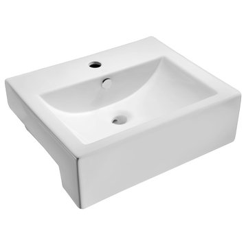 ANZZI Vitruvius Series Ceramic Vessel Sink in White