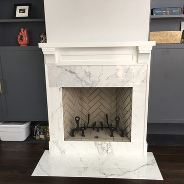 Modern Fireplace Remodel in Boston