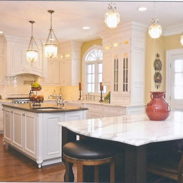 Double stack beaded inset cabinetry