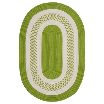 Crescent Rug, Bright Green, 2'x8' Oval