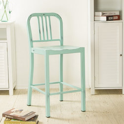 Glitzhome - Vintage Style Metal Counter Stools, Set of 2 - Bar Stools And Counter Stools