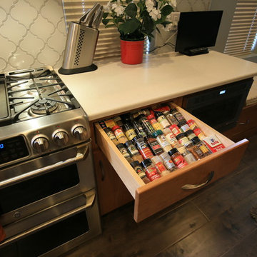 Urban Kitchen Remodel | Curved Peninsula Design & Mid-Century Modern Accents