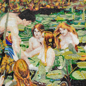 Waterhouse Hylas And The Nymphs", Mosaic Reproduction " I Mozaico