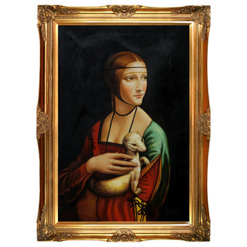 La Pastiche Lady with Frame, 32 x 44