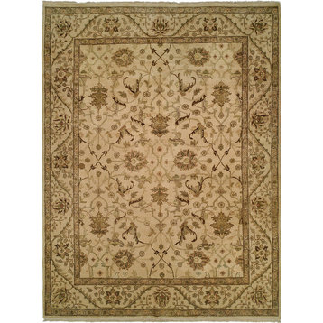 Royal Manner Heritage Hand-Knotted Rug, Ivory, 6'x9'