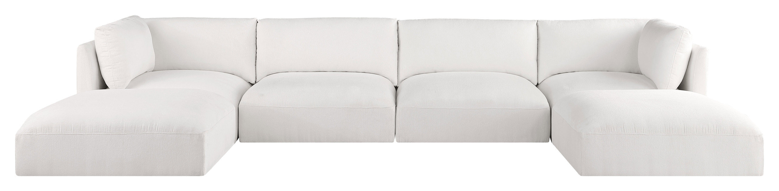 Ease Polyester Upholstered U-Shaped Modular Sectional, 4 Piece: 2 ...