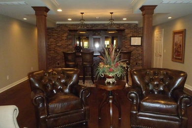 Inspiration for a timeless basement remodel in Atlanta