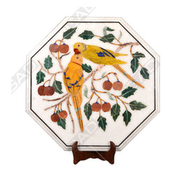 LOVE BIRDS ART MARBLE TILE - Home Accessories & Decor