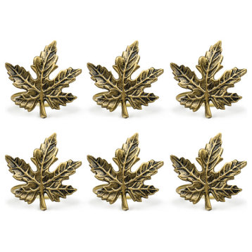 DII Gold Maple Leaf Napkin Ring, Set of 6