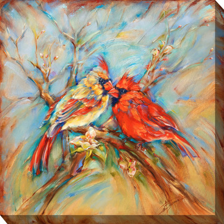 84012-24 Spring Cardinals Outdoor Art