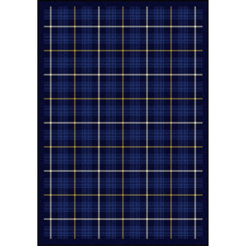 Bit O' Scotch 3'10" x 5'4" area rug in color Seaside Blue