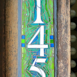 Nutmeg Designs - Vertical Mosaic House Numbers on Slate - House Numbers