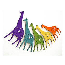 Joyfull Giraffee Children's Wall Clock - Kids Clocks