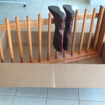Boot rack wooden closet organizer for women