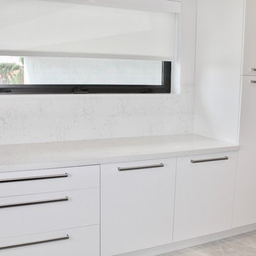 Clean White Laundry Room