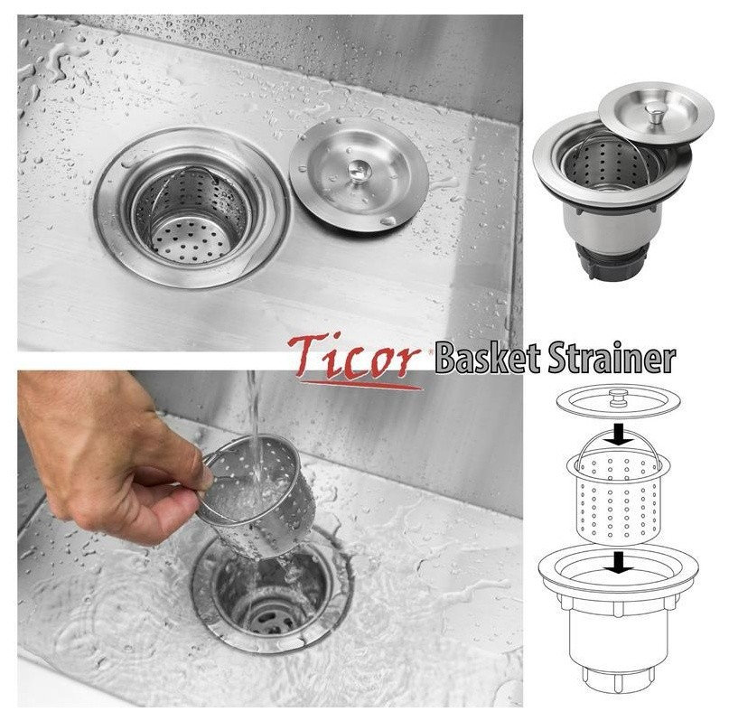 27" Zero Radius Apron Front 16G Stainless Steel Single Basin Kitchen Sink