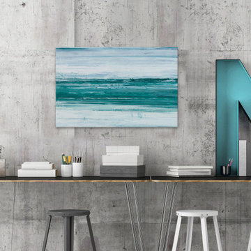 "Choppy Waters V" Painting Print on Wrapped Canvas