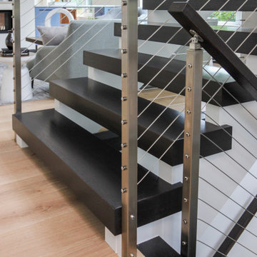 Project #70 | Open-Riser Staircase with Cable Railing
