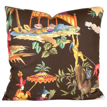 Chinoiserie Shells 90/10 Duck Insert Pillow With Cover, 22x22