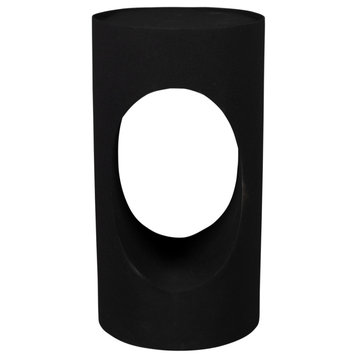 Modern Cylinder Side Table | Dutchbone Sai, Black