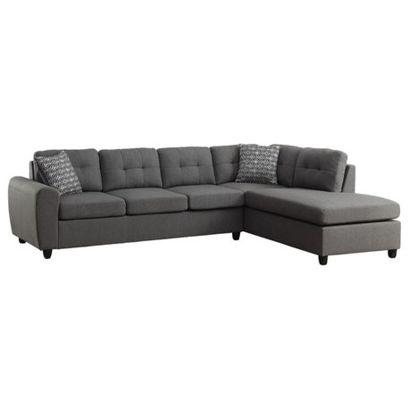 Bowery Hill Contemporary Right Facing Sectional in Gray