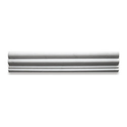 Stone Center Corp - White Thassos Marble Chair Rail Trim Molding 2-1/2x12 Honed, 1 piece - Accent Trim And Border Tile
