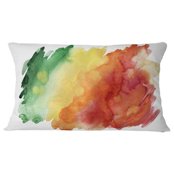Color Explosion Abstract Throw Pillow, 12"x20"