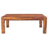 Timbergirl Solid Seesham Wood Cube Small Coffee table, Large Rectange