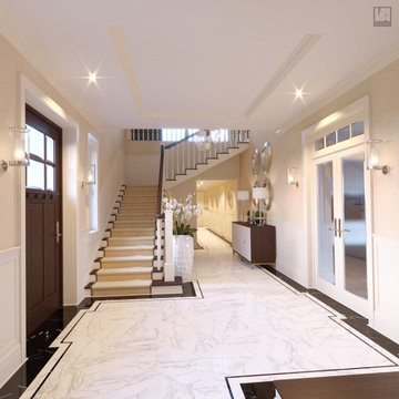 Traditional style Foyer in a private residence
