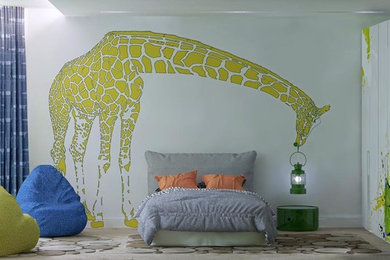 Детская комната с жирафом.