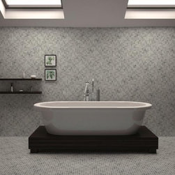 Grey Glass Mosaic Tiles - Direct Tile Warehouse - アクセントタイル・ボーダータイル